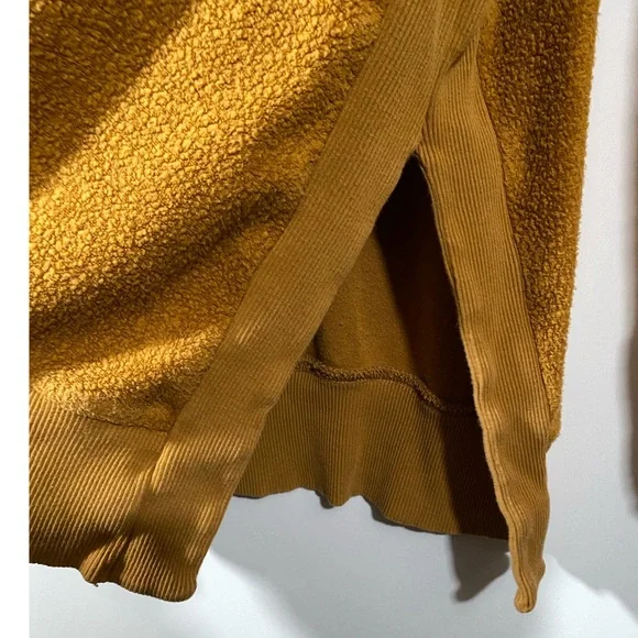 Aerie Cozy Good Vibes Oversized Sweatshirt in Mustard Yellow Size Large - Picture 4 of 8